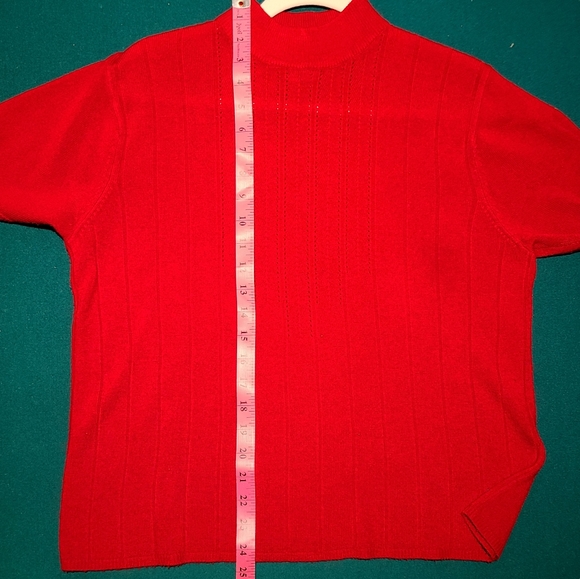 Vintage red short sleeve sweater - Picture 5 of 5